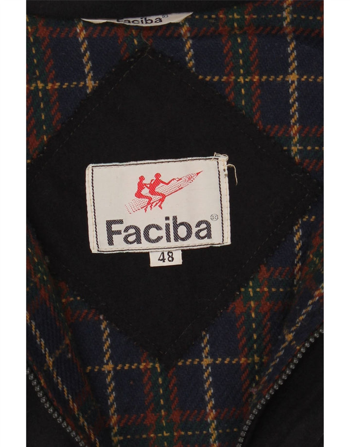 Faciba Herre Windbreaker Jacket IT 48 Medium Marineblå Uld