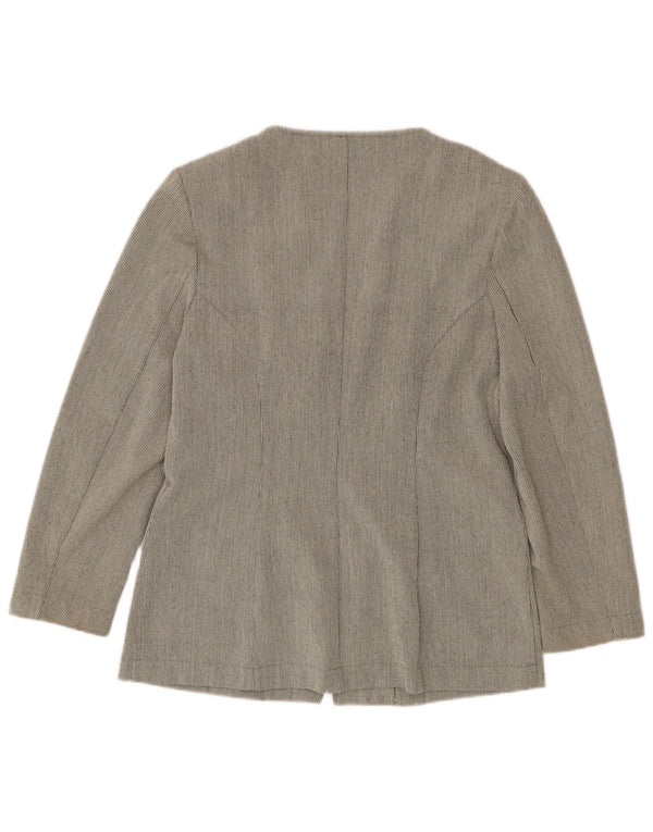Zabaione Dame Blazer Jakke IT 42 Medium Grey Pinstripe