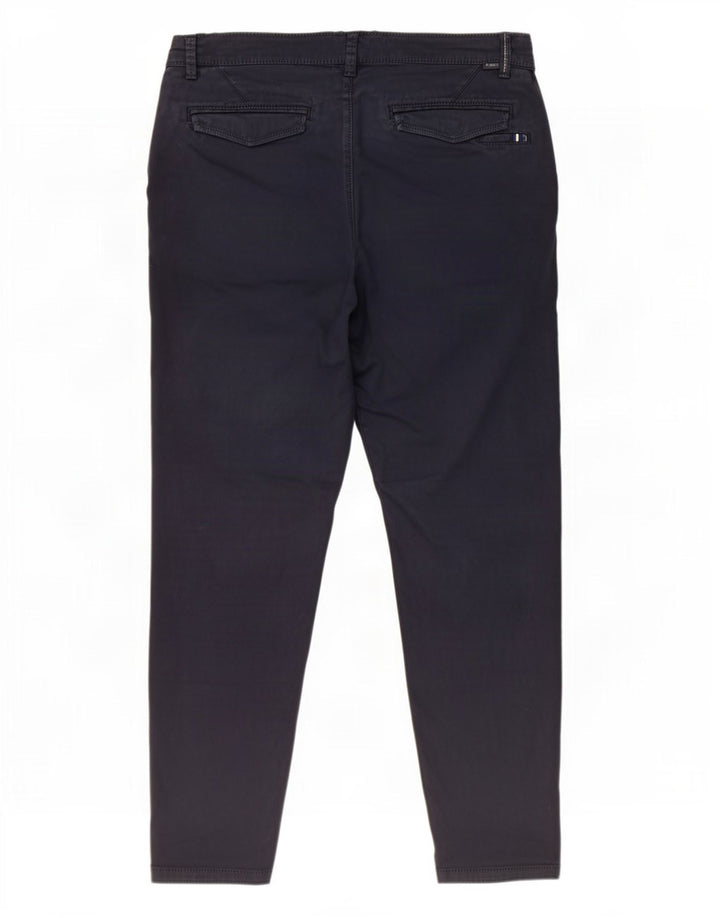 Zara Herre Slim Cropped Trousers EU 40 Medium W31 L26 Navy Blue