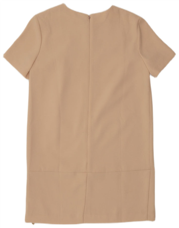 Elisabetta Franchi Dame Shift Dress IT 42 Medium Beige Polyester Classic