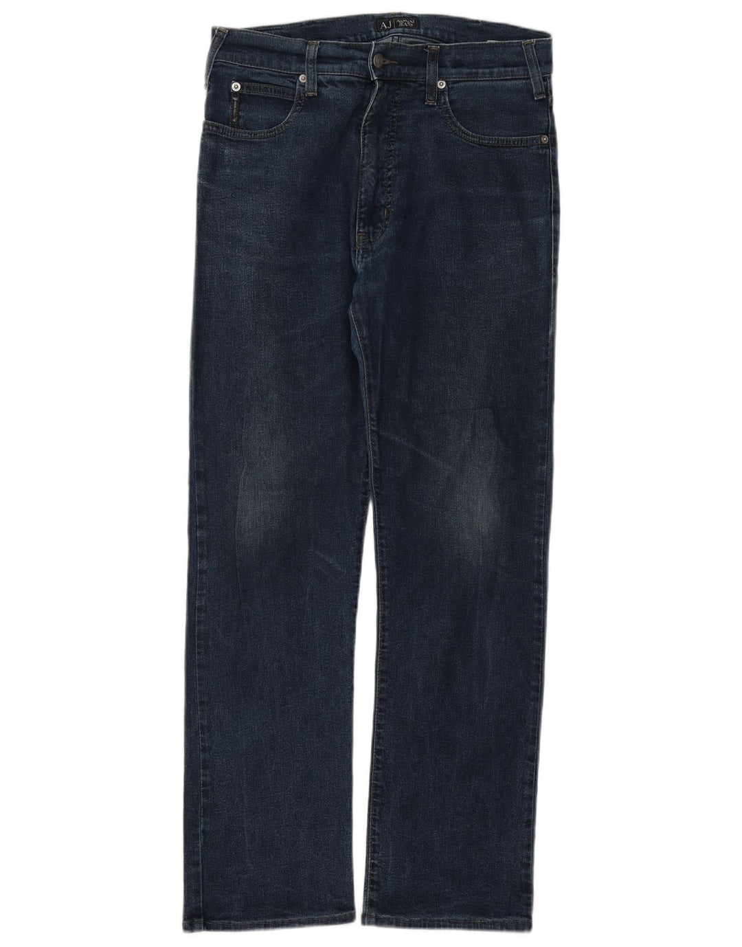 Armani Herre Indigo Straight Jeans W31 L29 Marineblå Bomuld