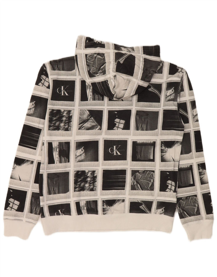 Calvin Klein Jeans Grafisk hættetrøje til drenge 13-14 år Grå patchwork