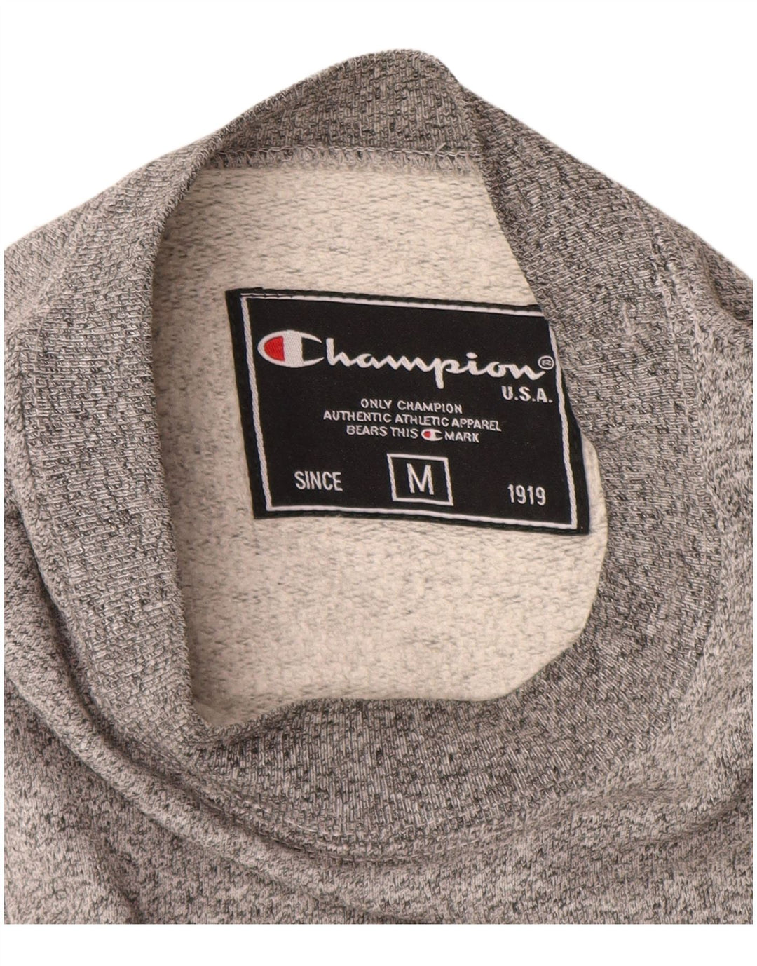 Champion Herre Grafisk Sweatshirt Jumper Medium Grey Flecked Bomuld