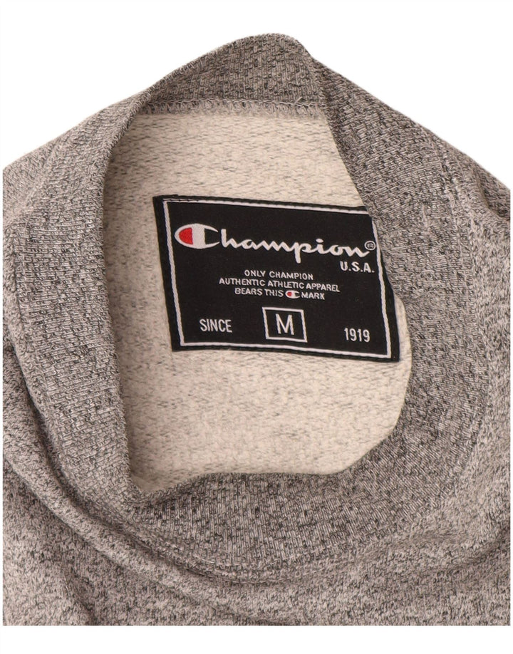 Champion Herre Grafisk Sweatshirt Jumper Medium Grey Flecked Bomuld