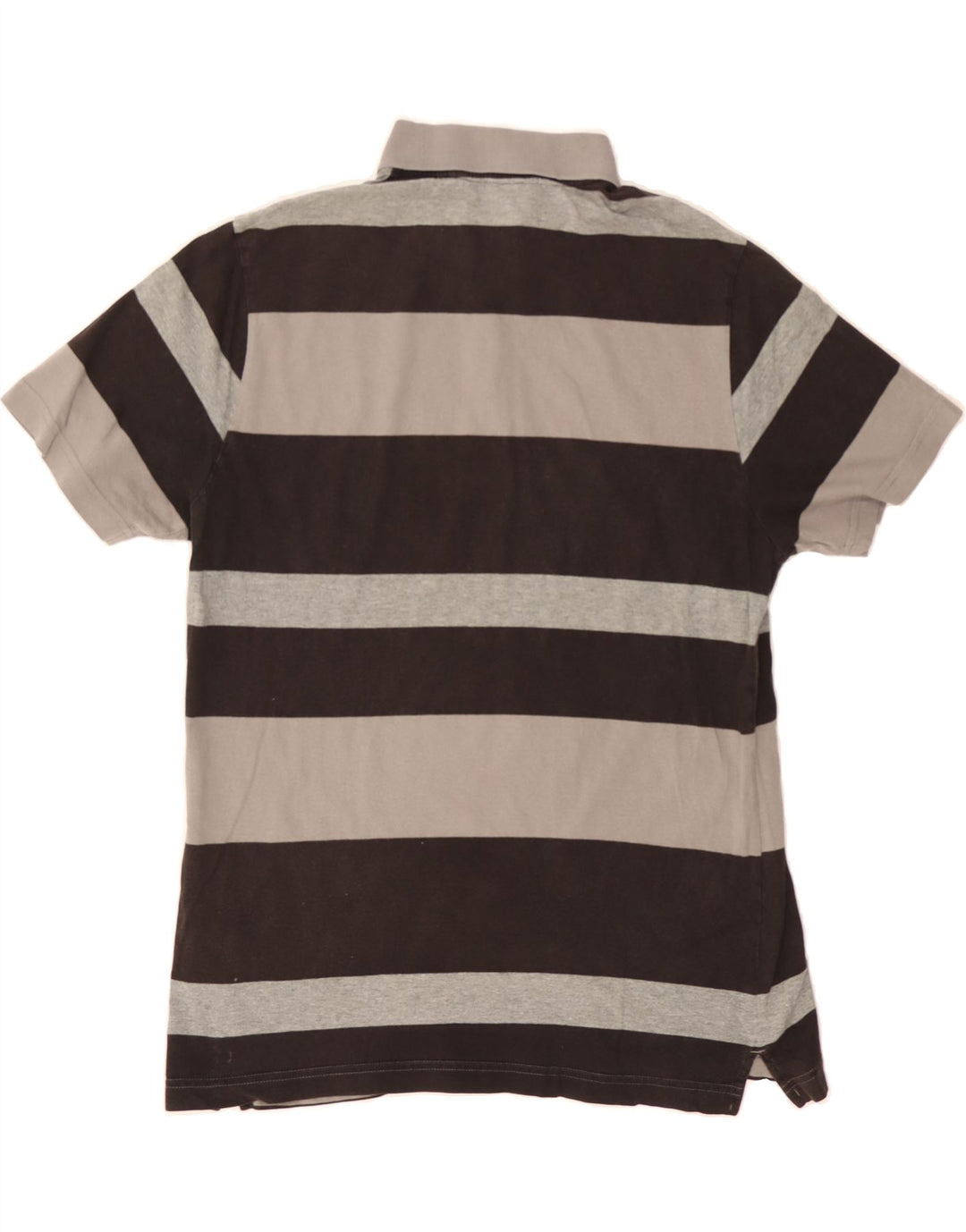 PUMA Mens Polo Shirt Large Brown Striped Vintage Puma and Second-Hand Puma from Messina Hembry 