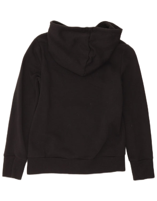 Adidas Graphic Hoodie Jumper UK 8/10 Small Black Bomuld
