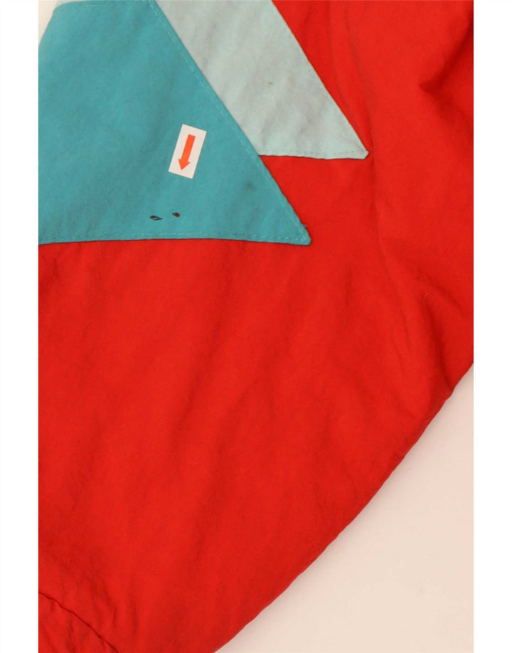 Vintage skijakke til kvinder UK 20 2XL Rød Colourblock