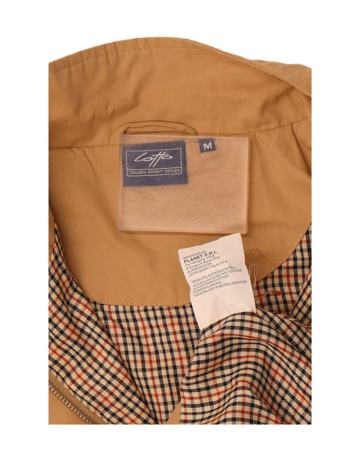 LOTTO Mens Bomber Jacket UK 38 Medium Beige Polyester
