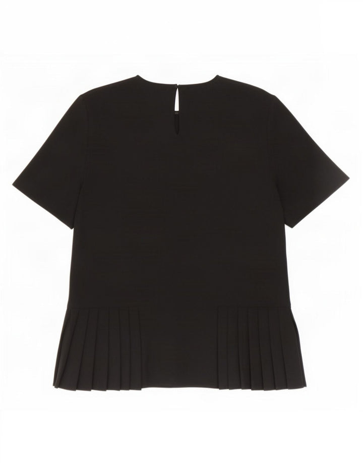 Zara Dame Bluse Top UK 10 Lille Sort