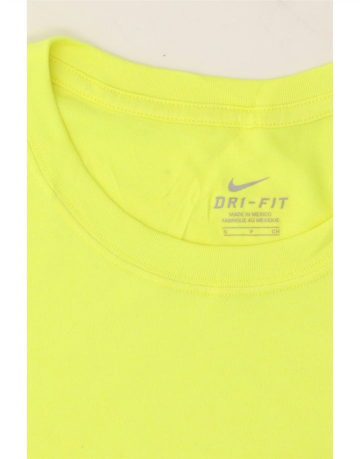 NIKE Womens Dri Fit T-Shirt Top UK 10 Small Yellow Polyester Vintage Nike and Second-Hand Nike from Messina Hembry 