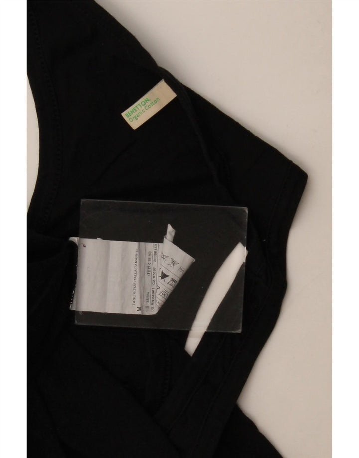 Benetton Damevest Top UK 12 Medium Sort Bomuld
