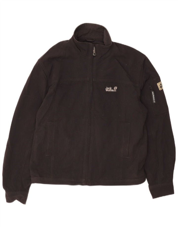 Jack Wolfskin Bomberjakke til mænd UK 40/42 Stor sort polyamid