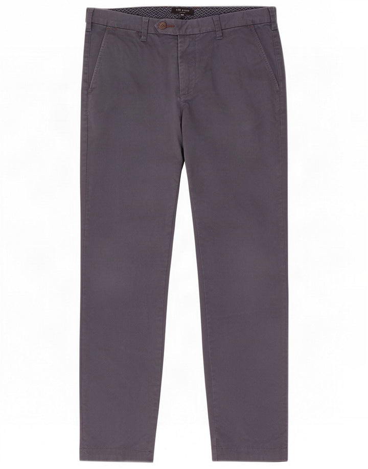 Ted Baker Herre Regular Chino Bukser W32 L32 Grå Bomuld