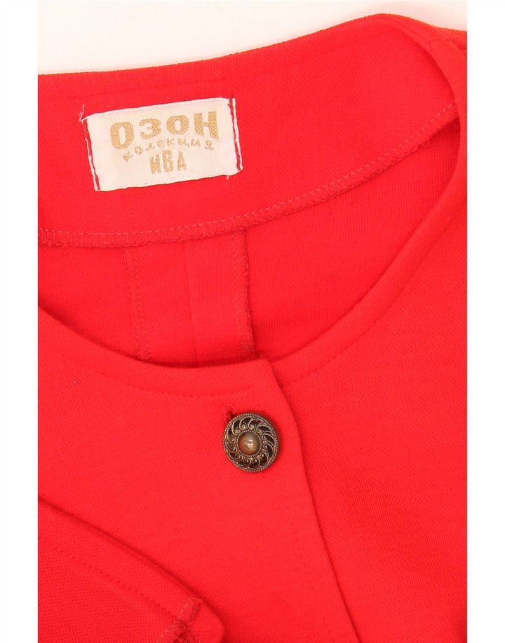 Vintage dame 5-knaps blazerjakke UK 12 Medium Rød