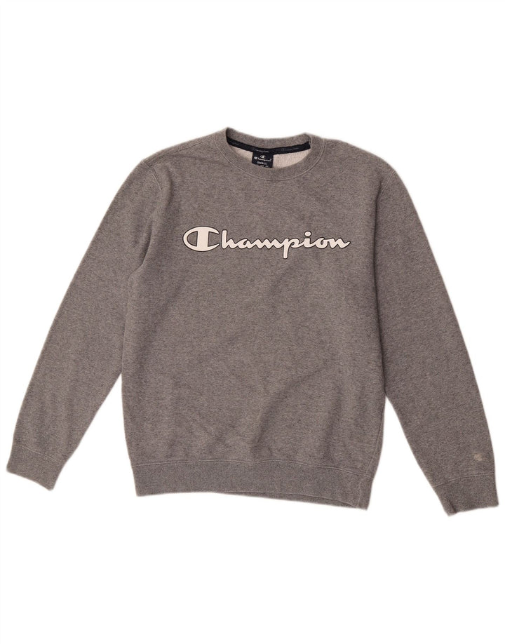 Champion Dame Grafisk Oversized Sweatshirt Jumper UK 10 Lille Grå