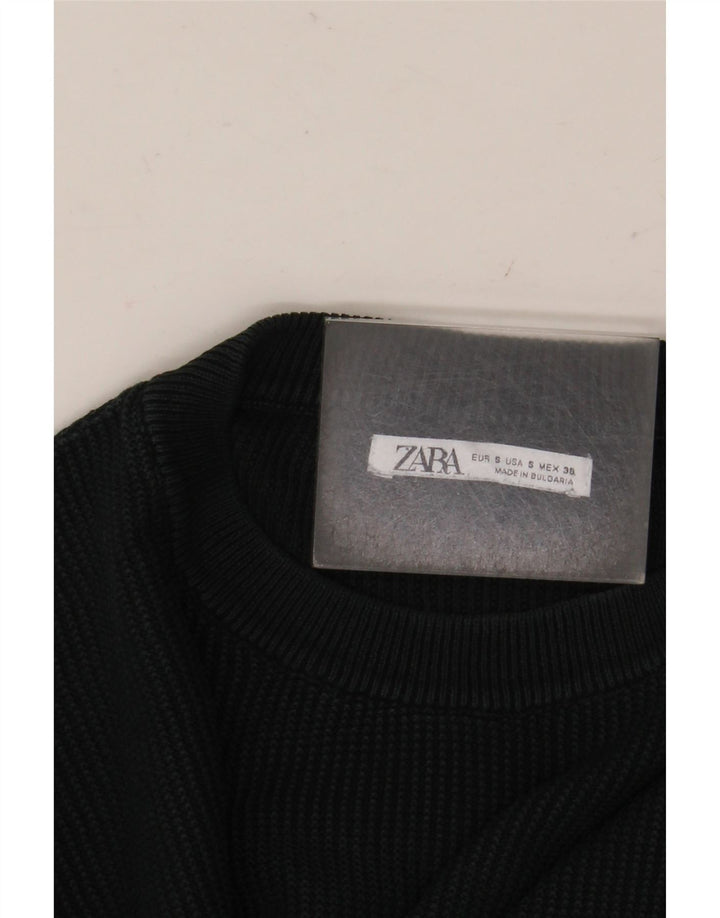 ZARA Herre sweater med rund hals, lille grøn