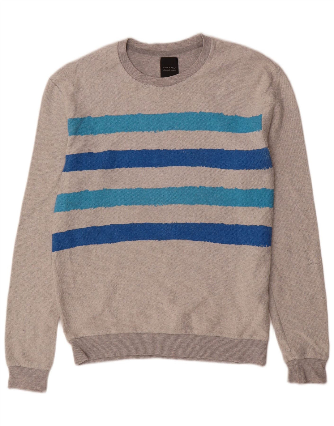 Zara Sweatshirt til mænd mellem grå stribet