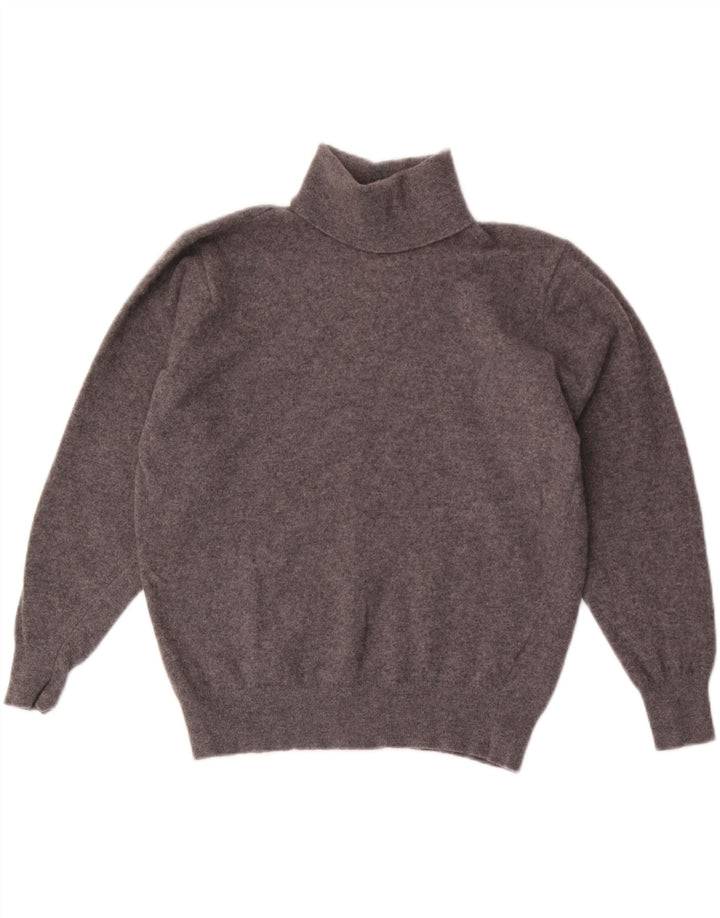 Hodgson Dame Roll Neck Jumper Sweater UK 14 Medium Grey Flecked