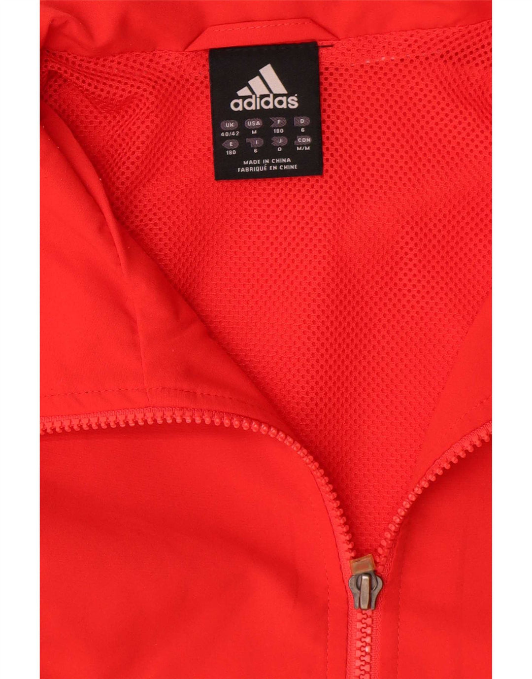 Adidas Træningsdragt til mænd Topjakke UK 40/42 Medium Rød Polyester