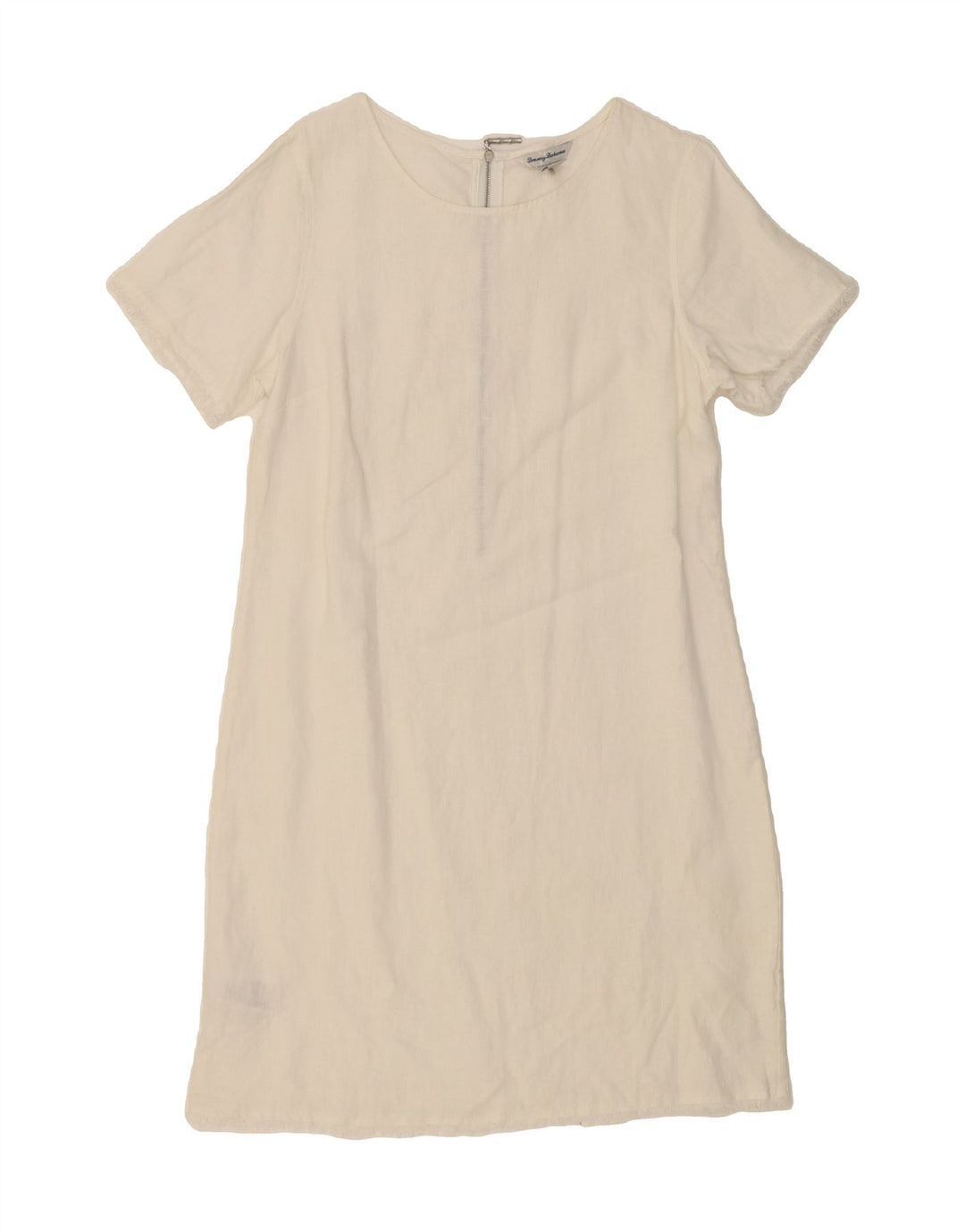 TOMMY BAHAMA Womens Basic Dress UK 10 Small White Linen Vintage Tommy Bahama and Second-Hand Tommy Bahama from Messina Hembry 