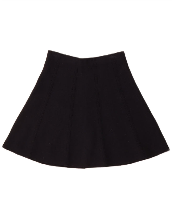 Zara Damestrik A-Line nederdel UK 6 Small W26 Navy Blue