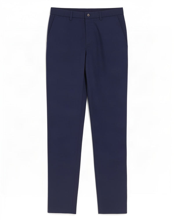 Zara Mens Slim Chino Trousers EU 38 Small W30 L33 Navy Blue Viscose