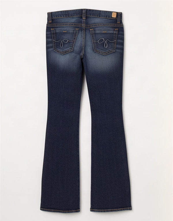 Guess Dame Jeans med strakt støvlesnit W26 L32 Marineblå bomuld