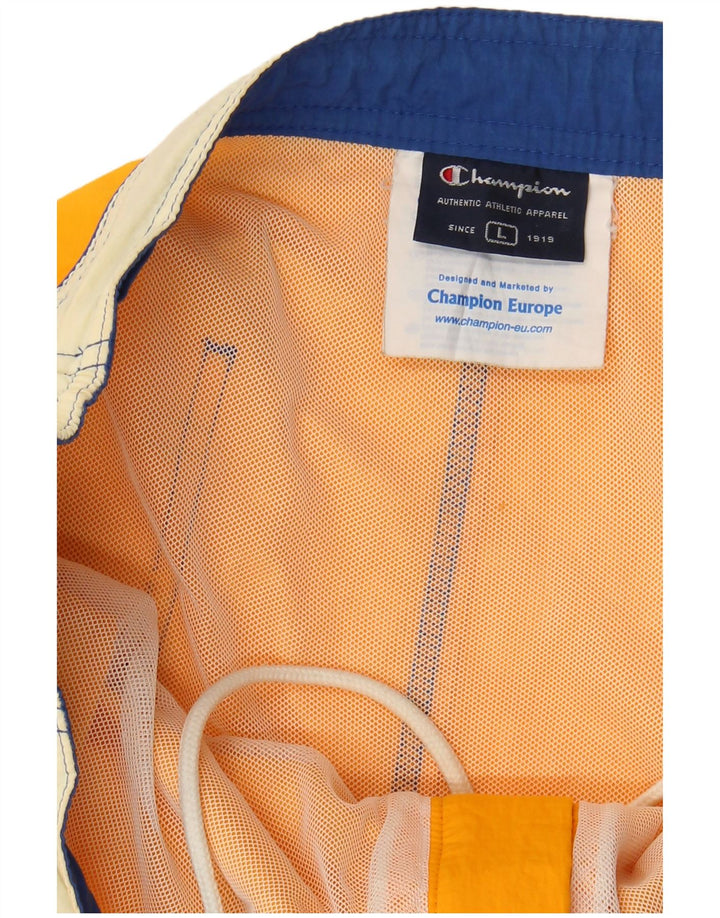 Champion Herre grafiske svømmeshorts store gule farveblok polyamid