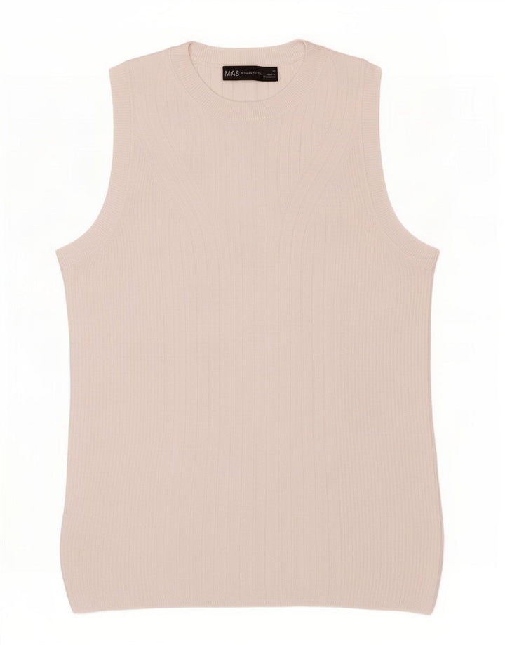 Marks & Spencer Damevest Top UK 12 Medium White Viscose