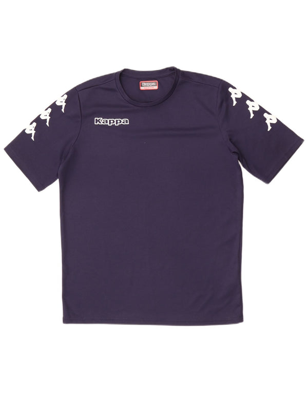 Kappa Herre grafisk T-shirt Top Medium Marineblå Polyester