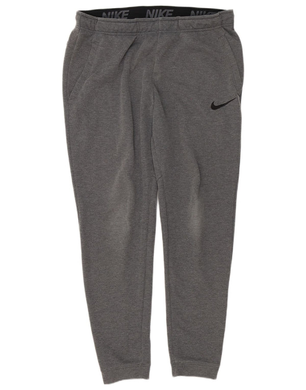 Nike Herre Dri Fit træningsdragt Bukser Joggers Large Grå Polyester