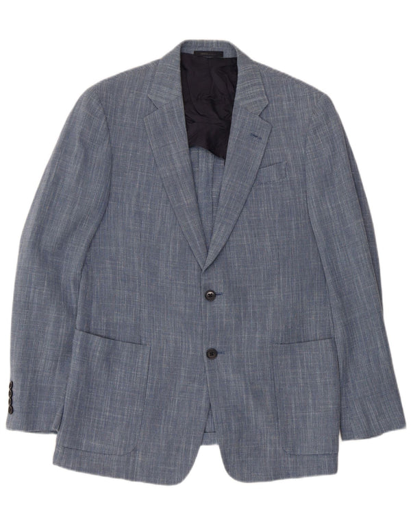 Armani Collezioni Herre 2-knaps blazerjakke IT 50 Medium Blue Flecked