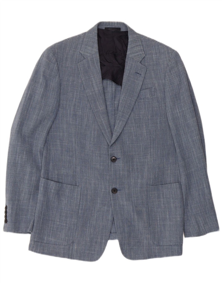 Armani Collezioni Herre 2-knaps blazerjakke IT 50 Medium Blue Flecked
