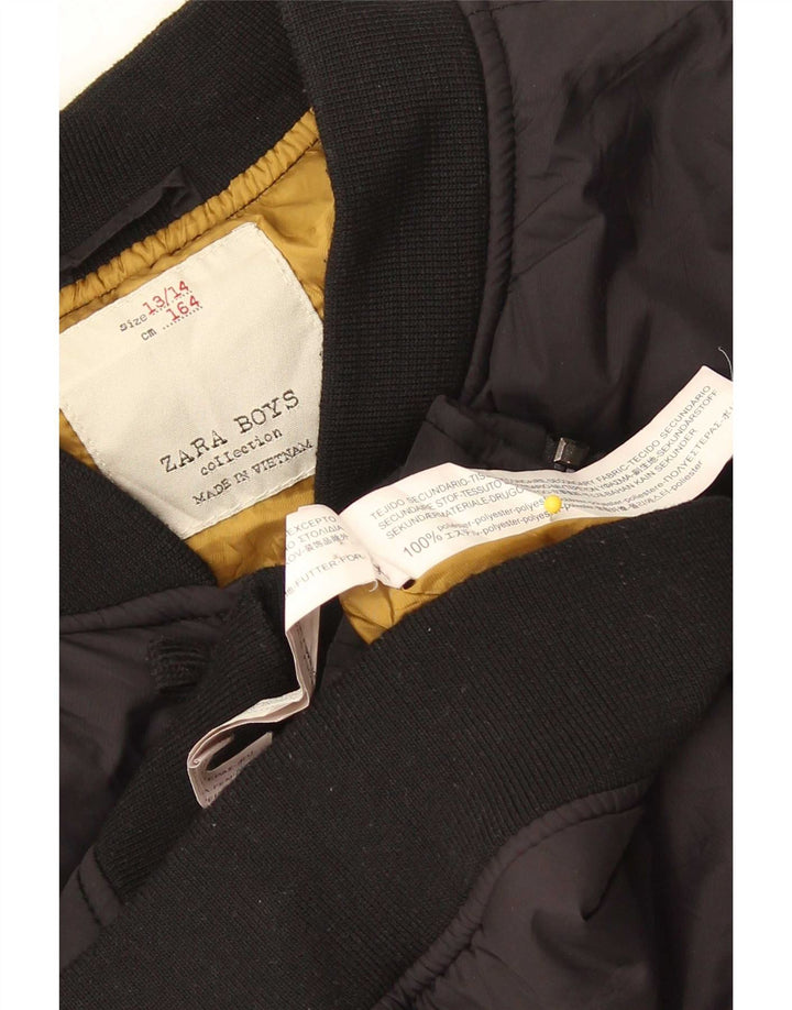 Zara Boys Graphic Bomber Jacket 13-14 År Sort Polyester