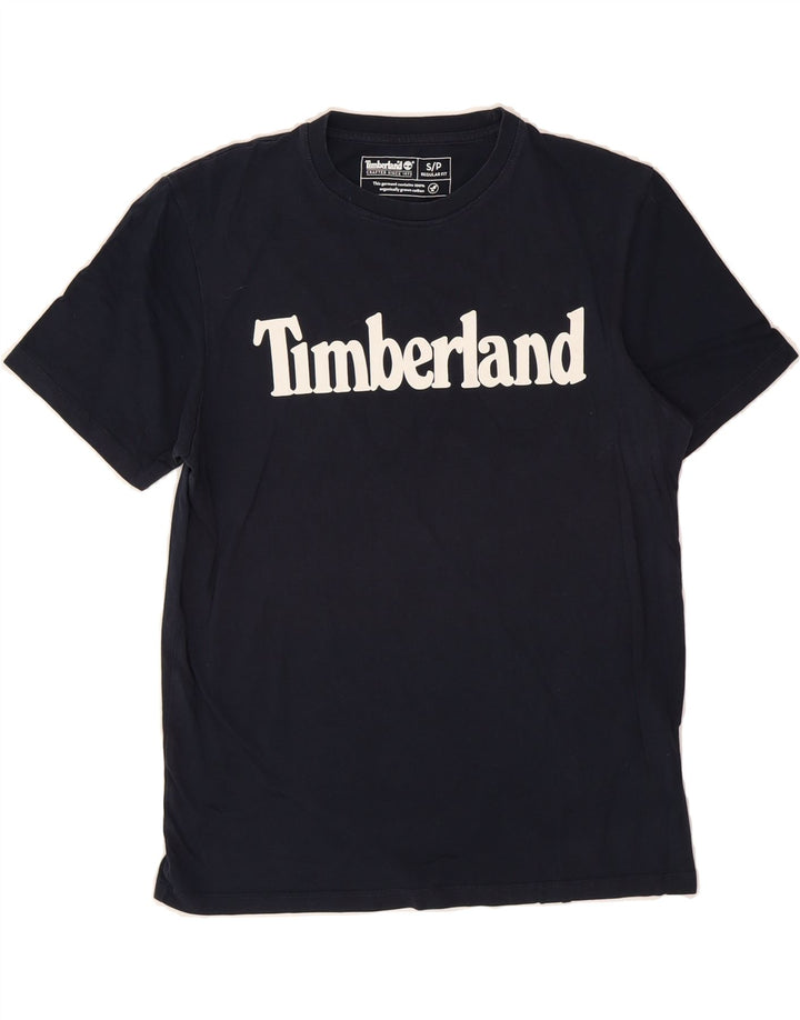 TIMBERLAND Mens Regular Fit Graphic T-Shirt Top Small Navy Blue Cotton Vintage Timberland and Second-Hand Timberland from Messina Hembry 