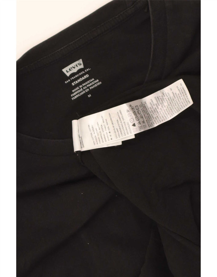 Levi's Herre Standard Fit T-Shirt Top Medium Sort Bomuld