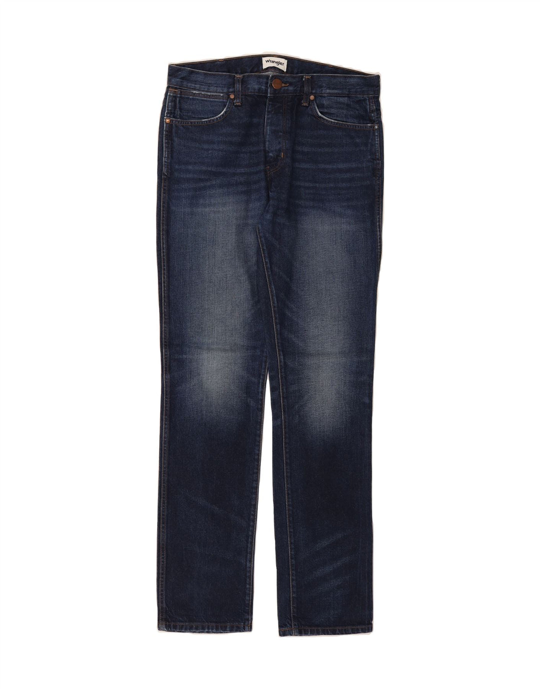 WRANGLER Womens Spencer Slim Jeans W32 L34 Navy Blue Cotton Vintage Wrangler and Second-Hand Wrangler from Messina Hembry 