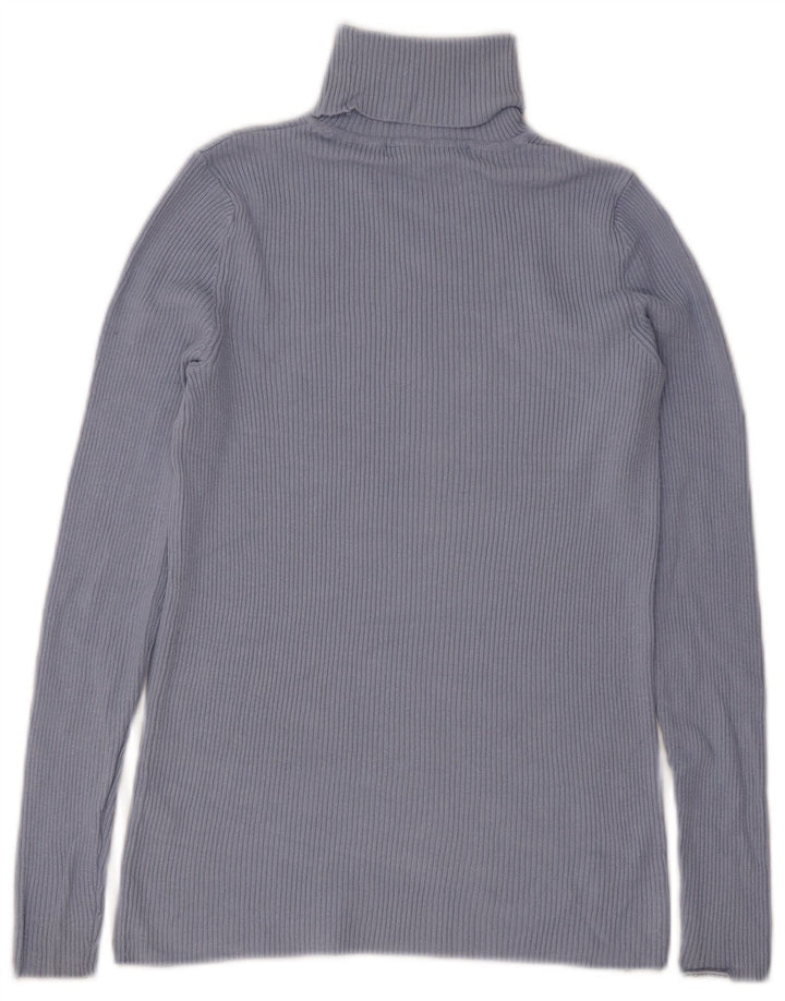 Marks & Spencer Dametop Langærmet UK 10 Small Blue Viscose
