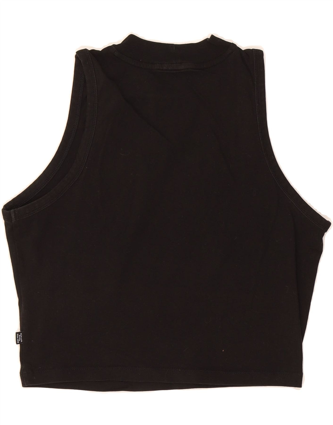 PUMA Womens Graphic Crop Top UK 12 Medium Black Cotton Vintage Puma and Second-Hand Puma from Messina Hembry 