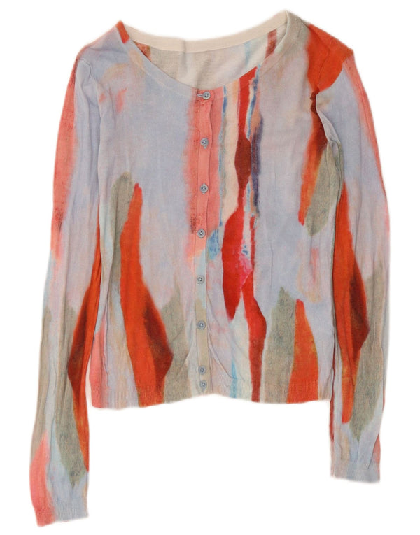 Hugo Boss kvinders abstrakt mønster cardigan sweater UK 10 Small Multicoloure