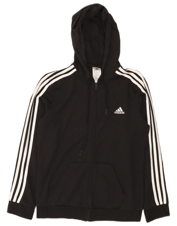 Adidas Dame Hættetrøje Sweater UK 16/18 Stor Sort Bomuld