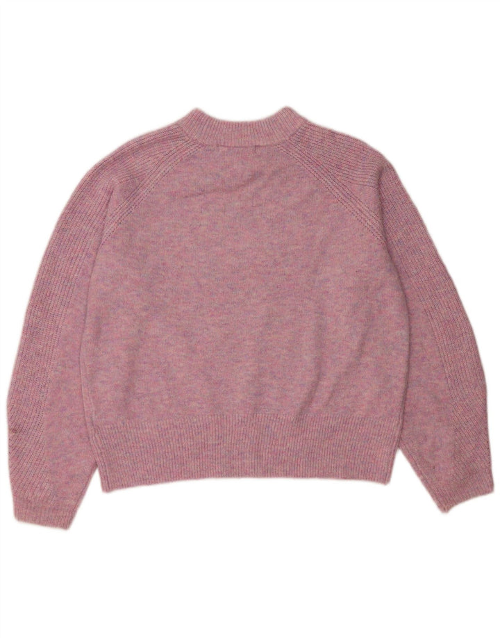 Marks & Spencer Dame sweater med rund hals DK 14 Medium Pink Akryl