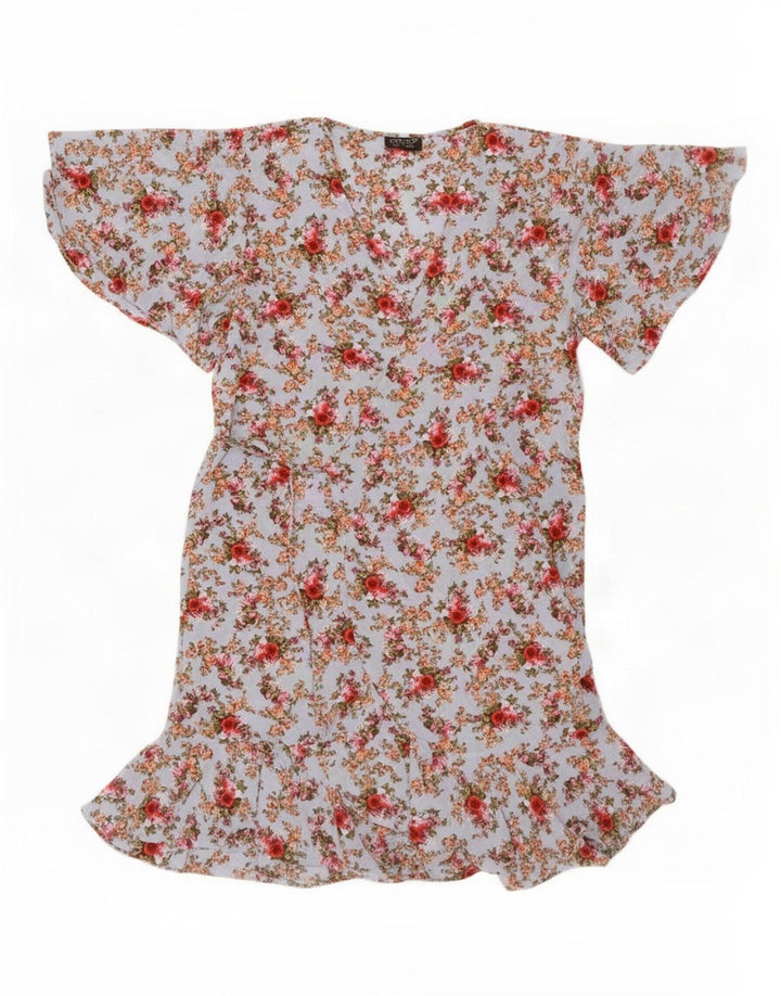 Topshop Dame Sundress UK 8 Small Blue Floral Polyester