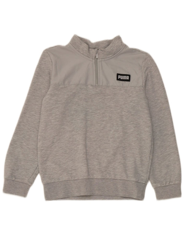 Puma Boys Sweatshirt med lynlås 11-12 år Grå Flecked