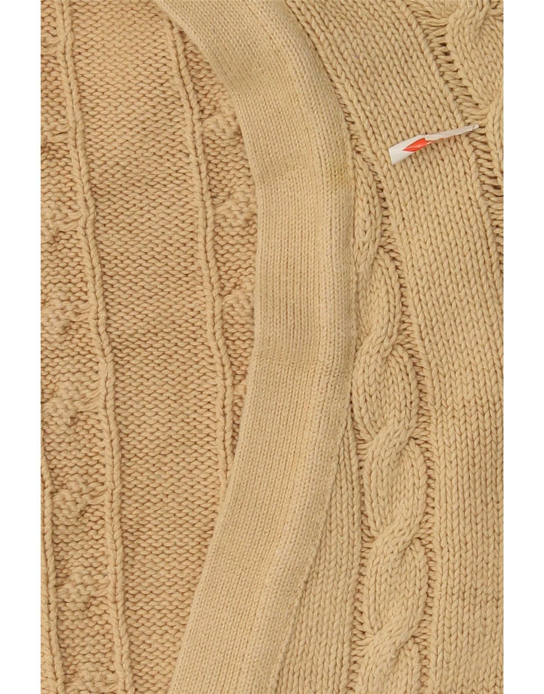 Benetton Herre Cardigan Sweater IT 48 Medium Beige Bomuld