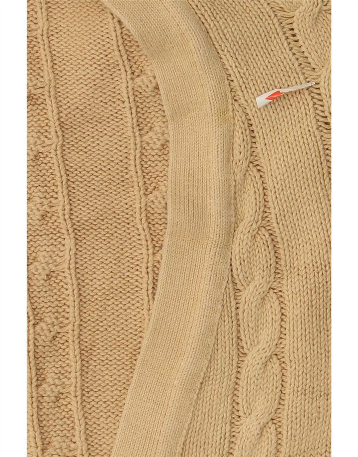 Benetton Herre Cardigan Sweater IT 48 Medium Beige Bomuld