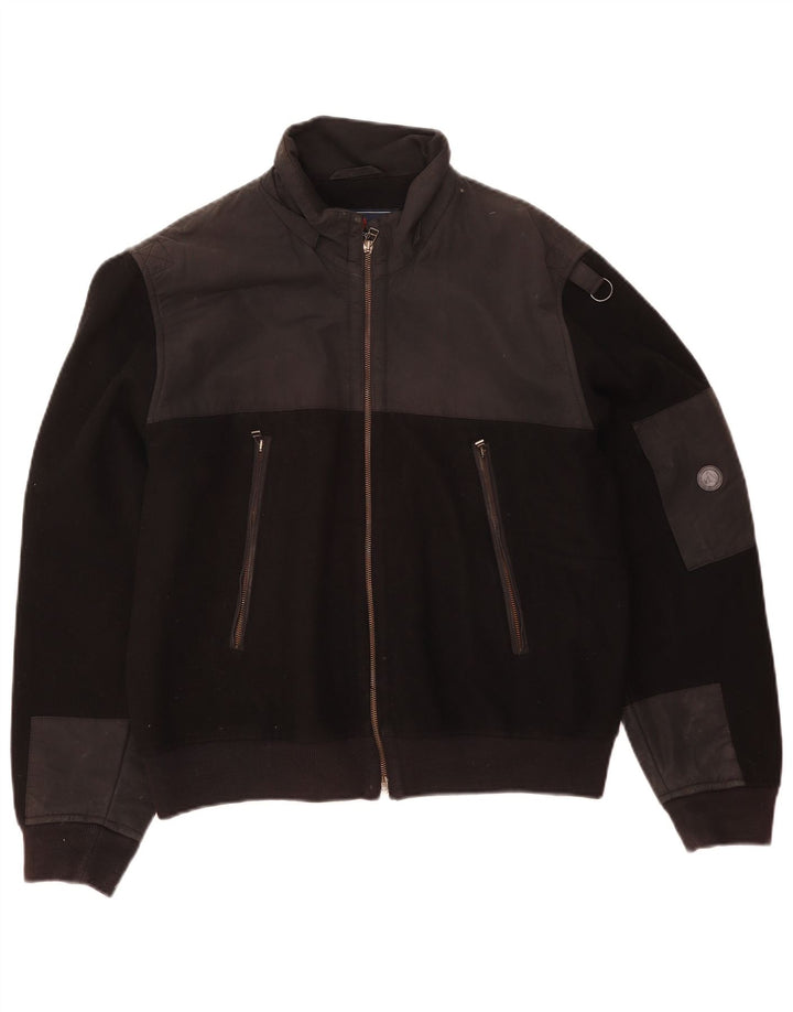 Ivy Oxford Herre Bomberjakke IT 50 Stor Sort Colourblock Uld