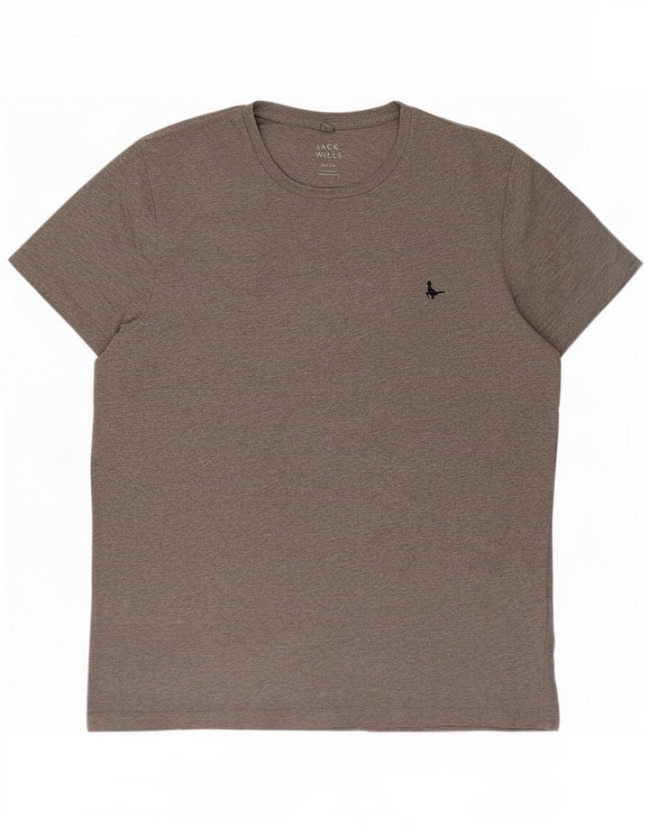 Jack Wills Herre T-shirt Top Medium Grey Flecked Bomuld