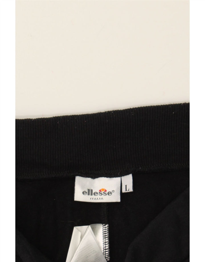 ELLESSE Womens Tracksuit Trousers UK 16 Large Black Polyester Vintage Ellesse and Second-Hand Ellesse from Messina Hembry 