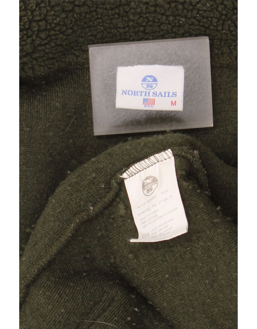 North Sails Herre grafisk fleecejakke UK 38 Medium Green Polyester